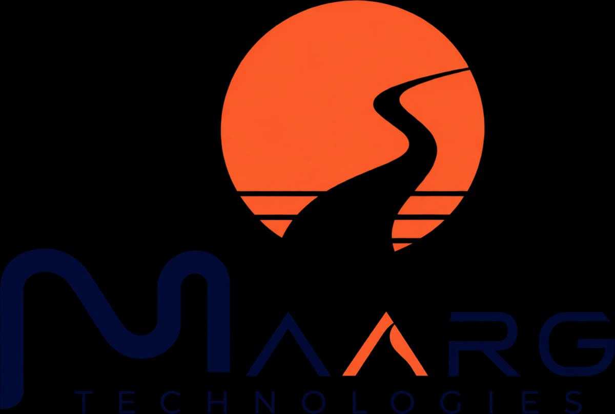 The MAARG Technologies stacked logo: an orange sun with a winding road above the MAARG wordmark